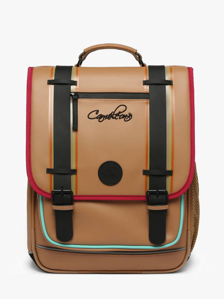 Rugzak 3 Compartimenten Cameleon Bruin vintage north PBVWSD39